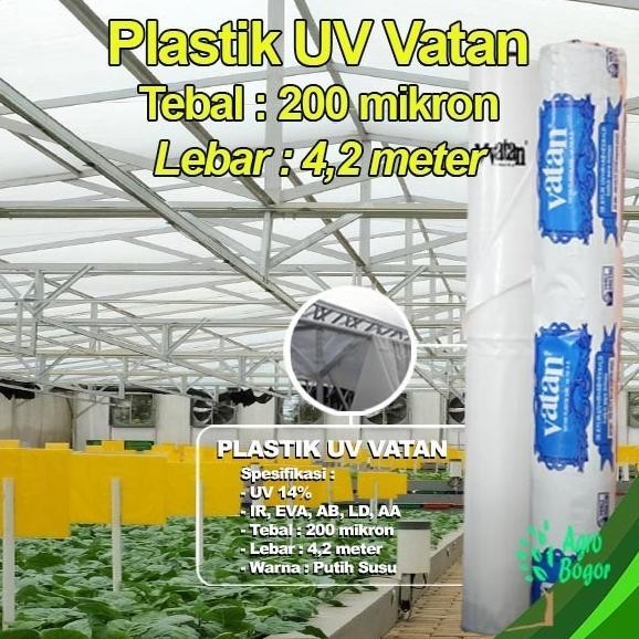Plastik UV Vatan Lebar 4 meter, Plastik UV Vatan eceran Nugi