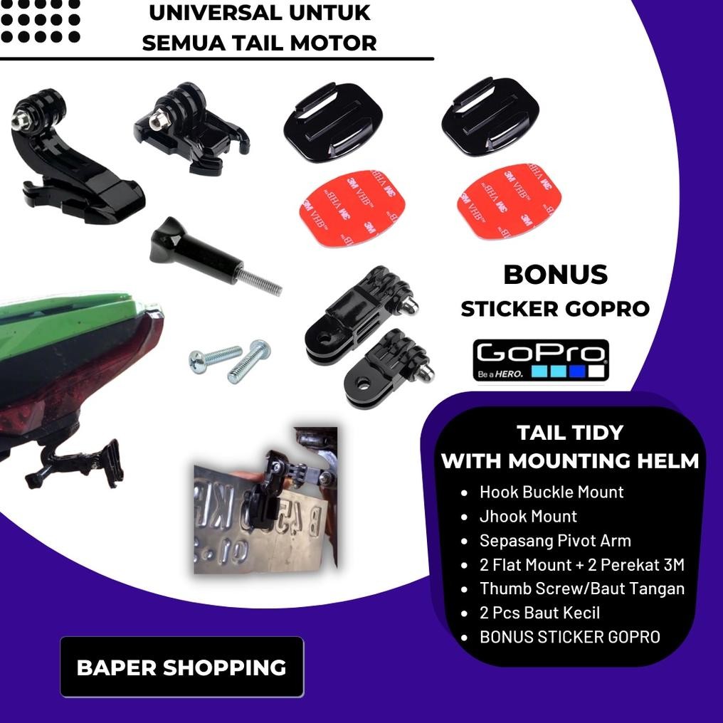 Tail Tidy With Mounting Helm Gopro / Tailtidy Breket Plat Motor R15 / CBR 150R / XSR 155 / ZX25R / A