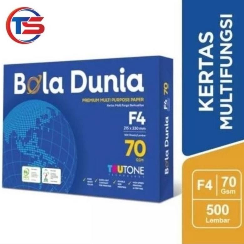 

Kertas HVS F4 70 Gram Bola Dunia Kertas Folio 70 Gram 1 Rim Nugi