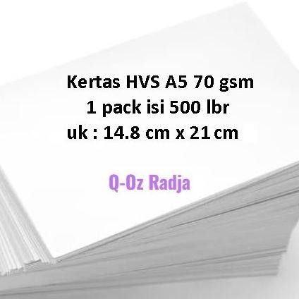 

Paper Kertas HVS Putih A5 70 Gr Isi 500 Lbr Nugi