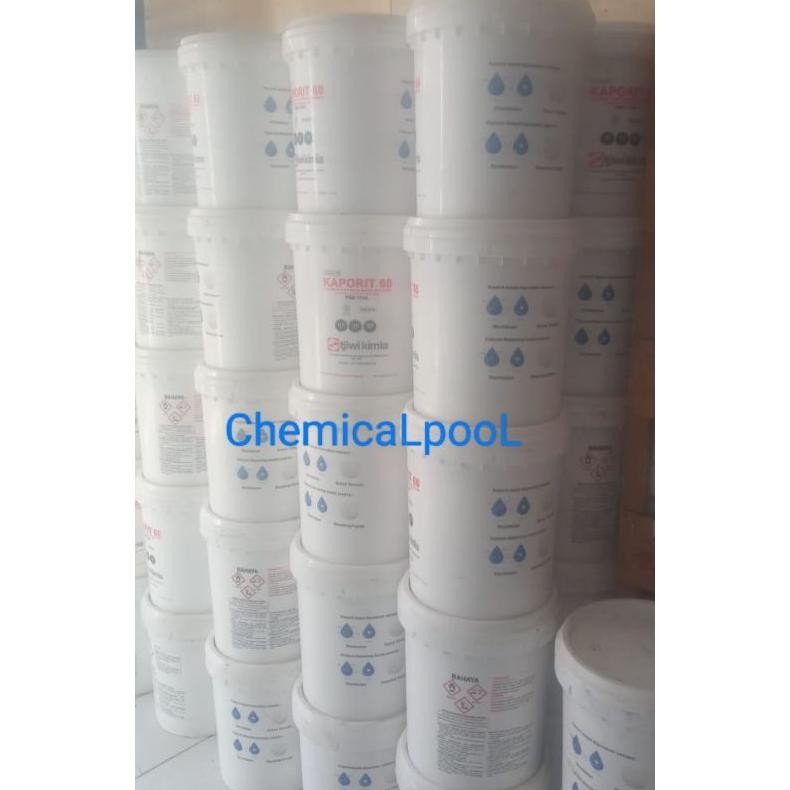 1 pail Kaporit TJiwi 60% 1 pail  Kaporit Bubuk 15 Kg Nugi