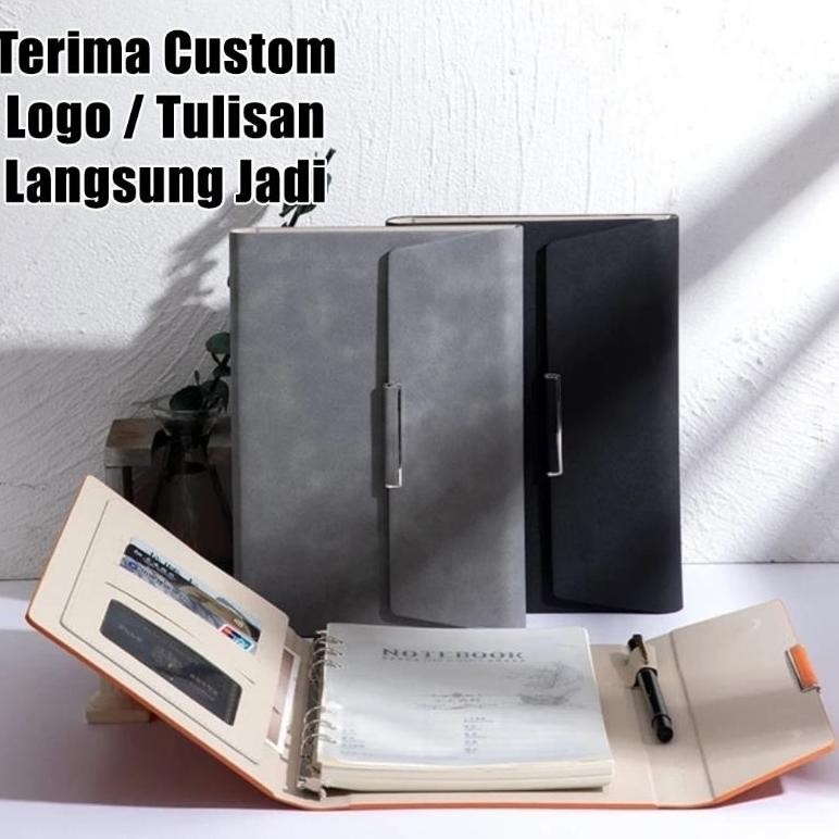 

BC-18 Notebook A5 Exclusive Buku Tulis Buku Souvenir Buku Binder 6 Lobang Premium Custom Buku Catatan Binder 20 Lobang Buku Custom Diary Custom Buku Agenda Box Hampers Nugi