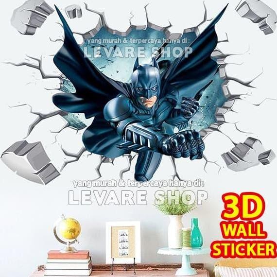 3D Wall Sticker - Stiker Dekorasi Dinding Tembok Superhero Batman