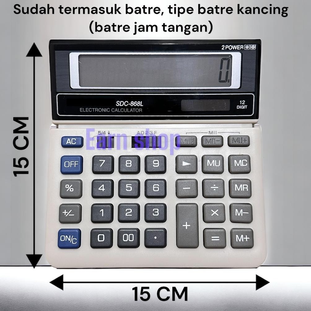 

KALKULATOR CITIZEN SDC-868L 12 DIGIT DUS PUTIH Nugi