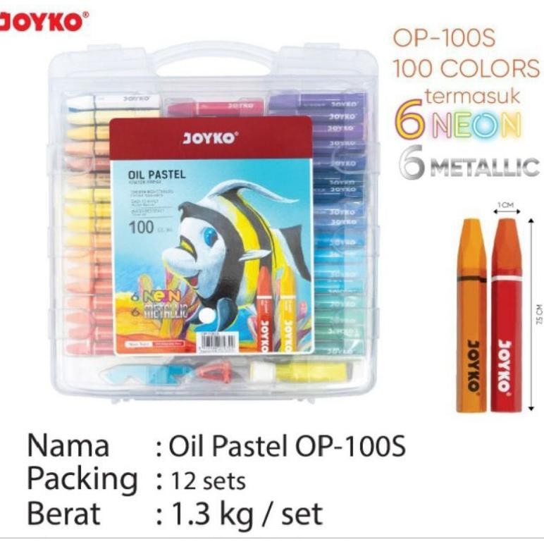 

Crayon Joyko/Oil Pastel Joyko 100 Warna ( 1 set ) Nugi