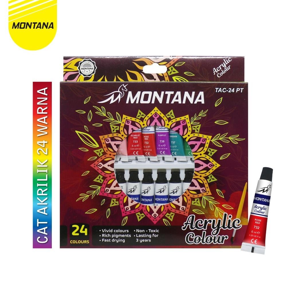 

MurahMurahATK Akrilik Color 24 Warna/ Cat Akrilil Montana TAC-24 PT Nugi
