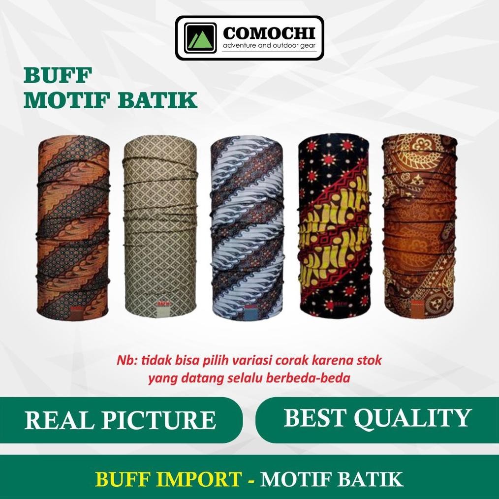 Baff Masker Motor Pria / Wanita Motif Batik Bap Pelindung Wajah Dari Debu