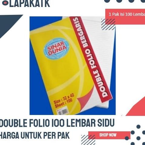 

Kertas Double Folio Bergaris 100 Lembar Sidu/Paperline + Nugi