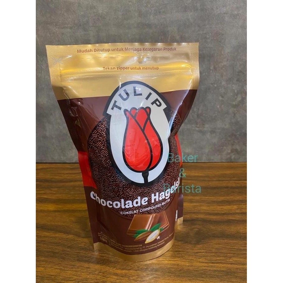 

Meses Tulip Dark 500Gr Chocolade Hageslage / Tulip Meises Coklat