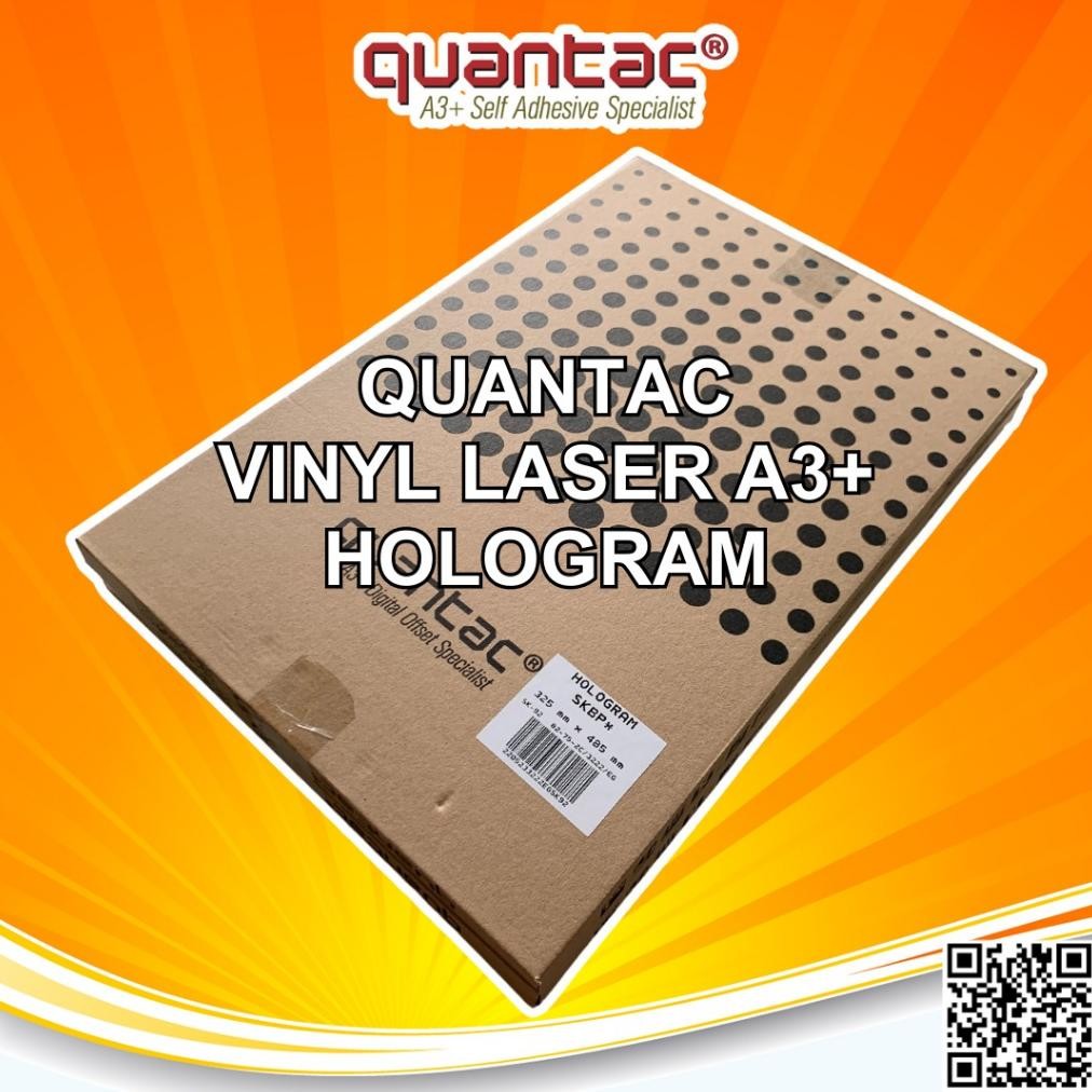 

Quantac Sticker Vinyl Hologram A3+ Stiker Silver Pelangi Rainbow Holographic Digital Print Laser Toner - Pack Nugi