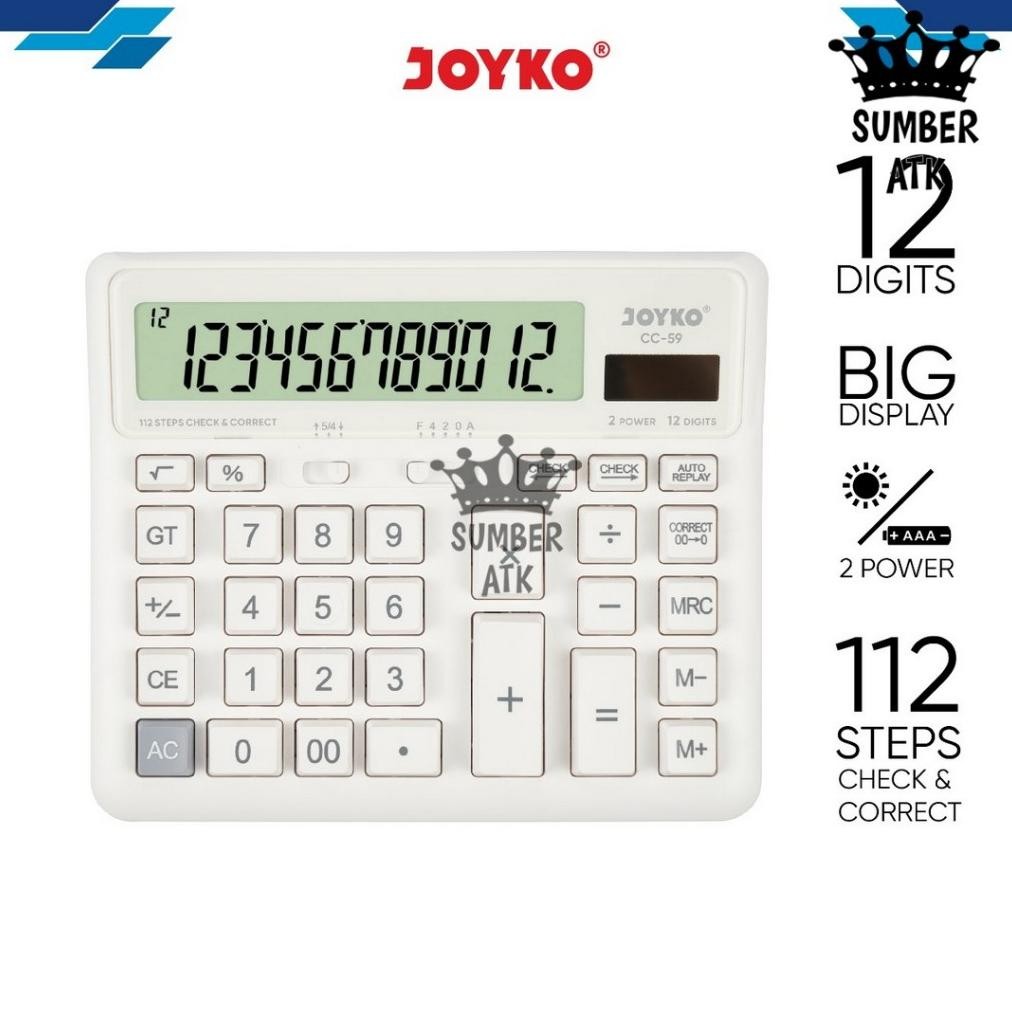 

Calculator Kalkulator Joyko CC-59 12 Digits Check Correct Nugi
