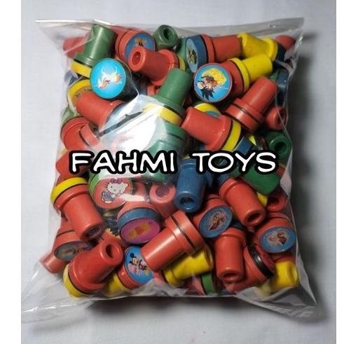 

100 pcs STAMPLE MAINAN / stempel / cap mainan Nugi