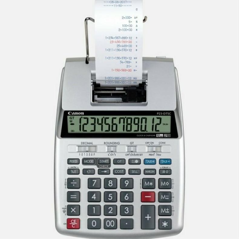 

Canon Printing Calculator P23-DTSC - Kalkulator Kasir Printer Struk CANON P23-DTC Printing Calculator Original & Garansi Resmi / Kalkulator Kasir Printer Struk P23 Nugi