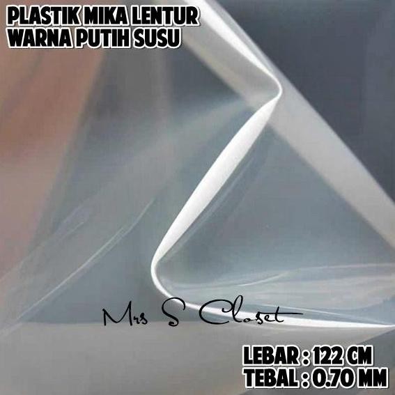 Plastik Mika Lentur Putih Warna Utk Bahan Tas / Souvenir 122cm/0,70mm