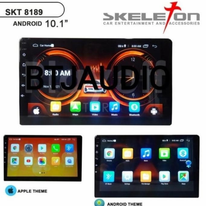 HEAD UNIT TAPE MOBIL DOUBLE DIN SKELETON ANDROID OS 9.0 LAYAR 10 INCH