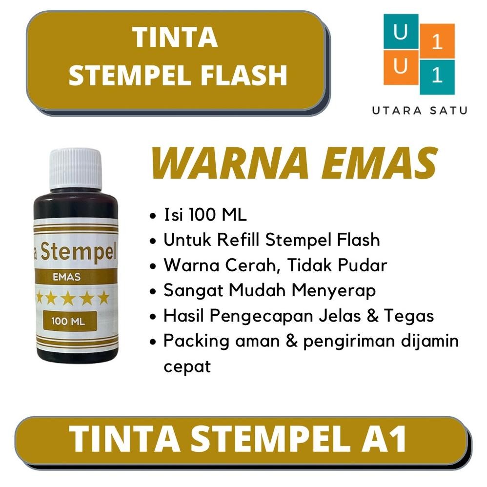

Tinta Stempel Flash Warna Emas 100 ML Nugi