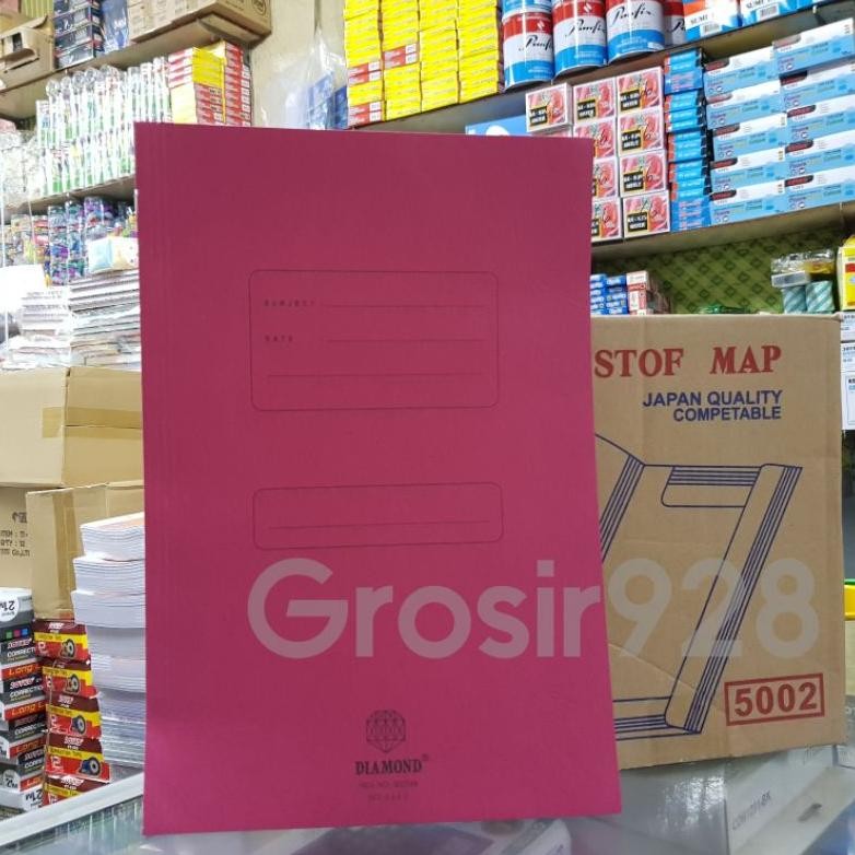 

Stopmap / Map Folder Folio Diamond 5002 Merah Tua / Merah Muda (isi 50 lembar) Nugi