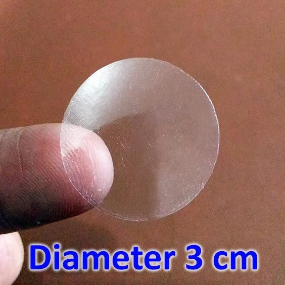 

Stiker Vinyl Bulat 3cm Transparant Polos 120 pcs Sticker Bundar diameter 3 cm. 1 Pak Isi 120 Stiker Nugi