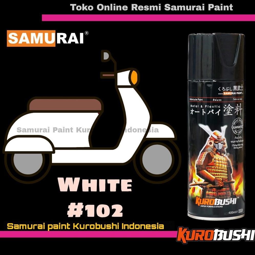 

Samurai Paint WHITE 102 Warna Dasar Standar Putih Polos Cat Semprot Aerosol Samurai Nugi