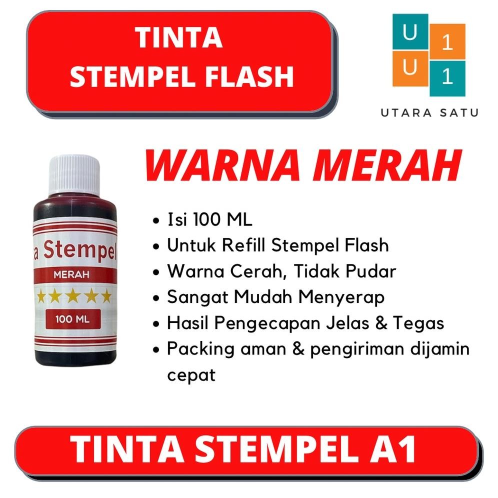 

Tinta Stempel Flash Warna Merah 100 ML Nugi