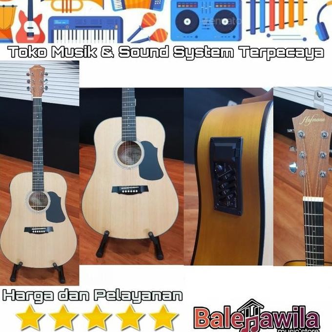 Gitar Akustik Elektrik Hofmann Hf138Eq Hf 138 Eq Hf138 Eq Original