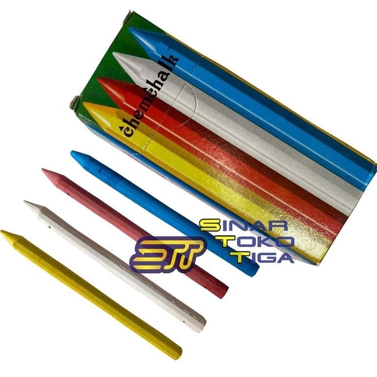 

Per Kotak Kapur Model Pensil Penanda Bahan Kain isi 12 pcs 4 Warna Nugi