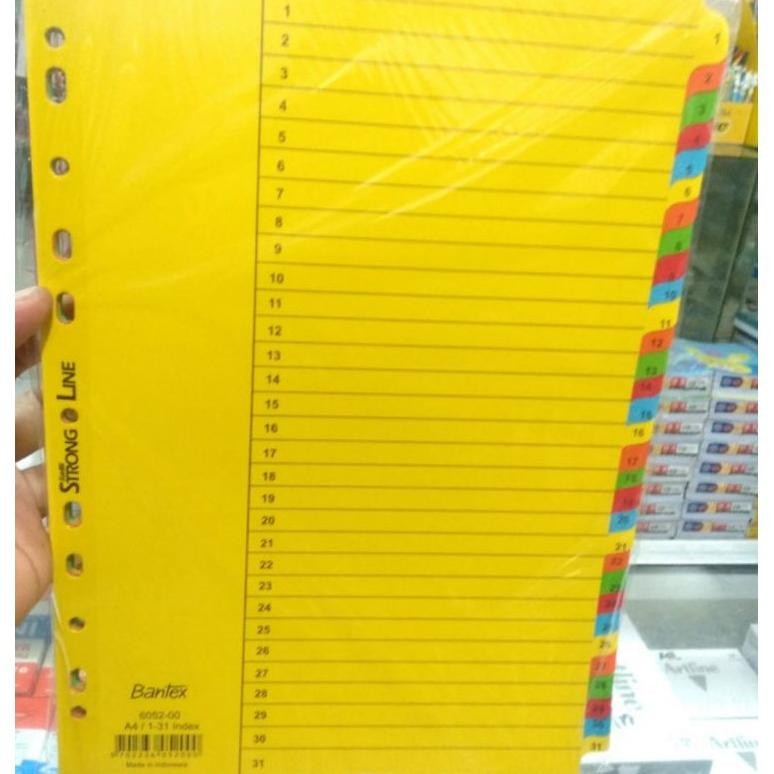 

DIVIDER / PEMBATAS KERTAS / FILE BANTEX 1-31 Nugi
