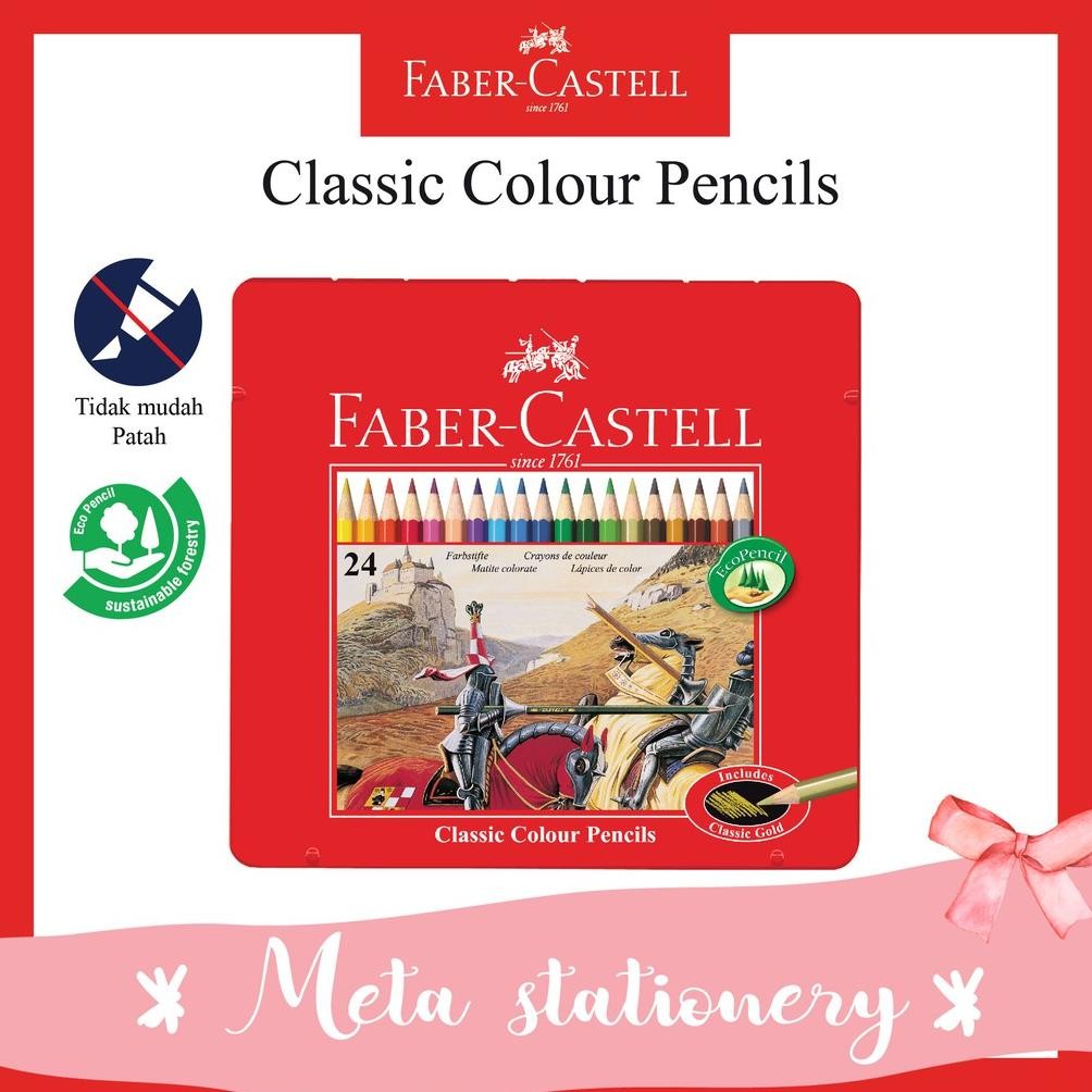 

Pensil Warna Classic Tin Faber Castell 24 Nugi