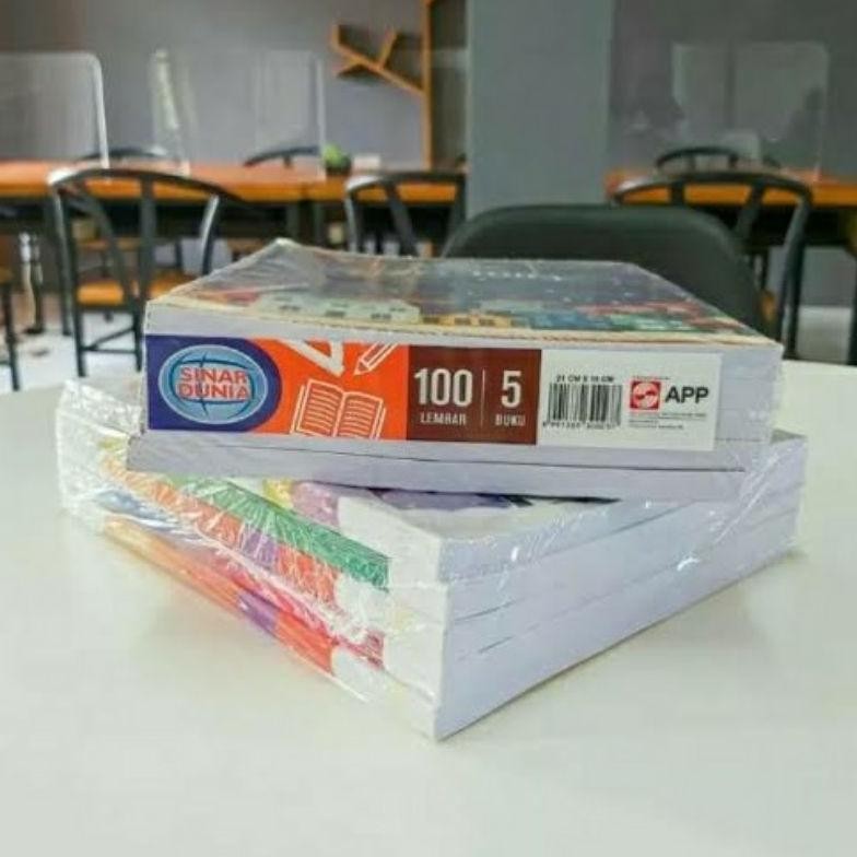 

SIDU 100 Lembar Buku Tulis Kwarto Pendek Sinar Dunia (1Pak/5Buku) Nugi