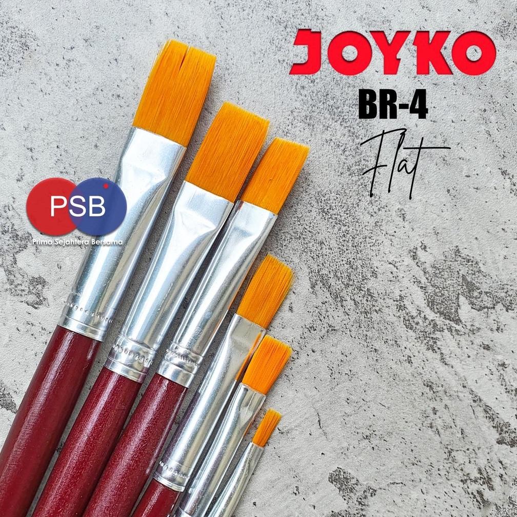 

Kuas Joyko BR-4 / Joyko Flat Brush / Kuas Lukis Joyko Set 6 Nugi