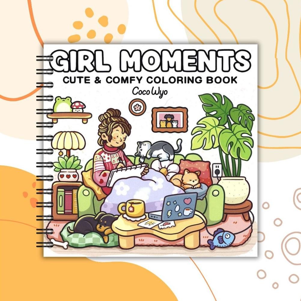 

Girl Moment Cute And Comfy Coloring Book Buku Merwanai Girl Moment Tebal 200gsm Nugi