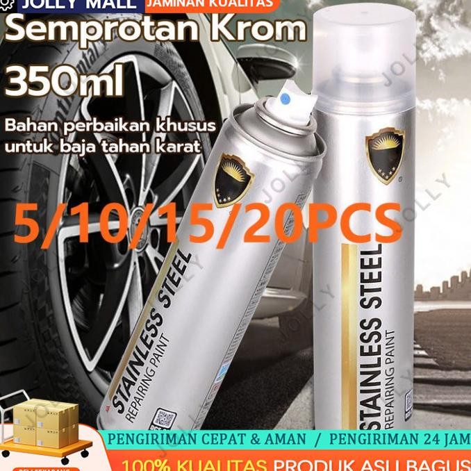 

Cat Semprot Semprot Cat Logam Chrome Spray 350ML Chrome Spray Paint Anti Karat Warna Stainless Cairan Pembersih Karat Motor Mobil Rust Remover Cleaner Derusting Nugi