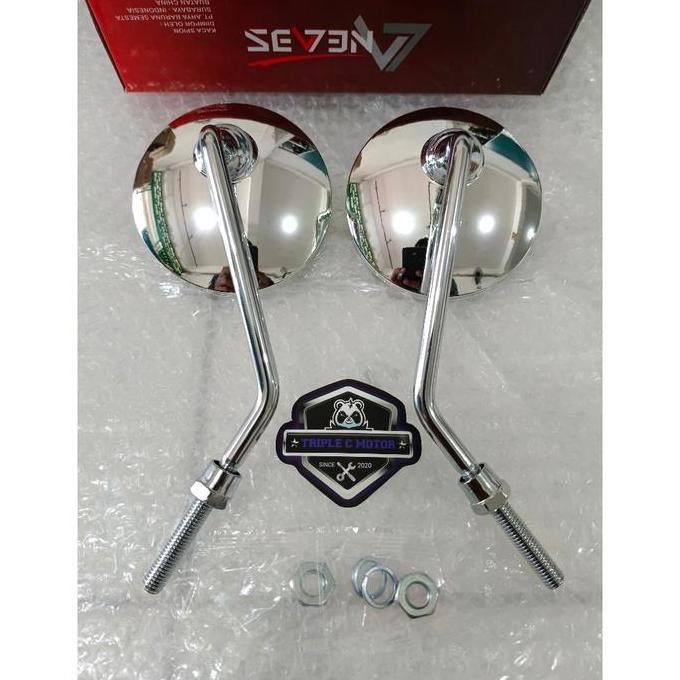 Baru Spion Retro C70 Sepeda Listrik Tangkai Pendek Baut 12 Drat Panjang Kaca Cembung