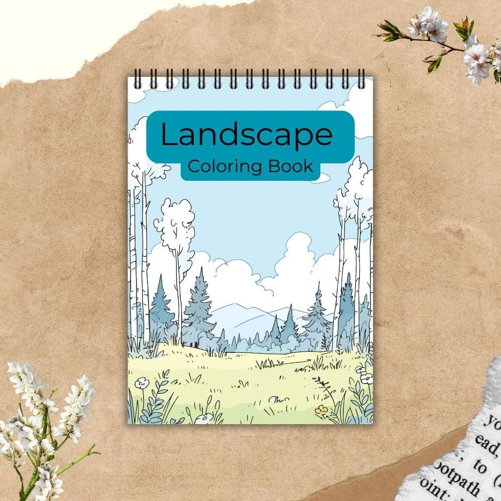 

Landscape Coloring Book for Adult and Teen Nugi