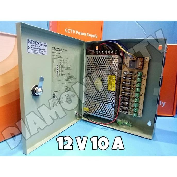 Panel Cctv - Power Cctv - Power Supply Box 12V 10A Cctv