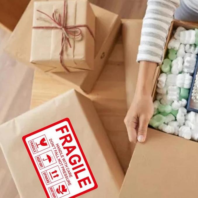 

1000 Pcs Sticker Fragile Label Fragile Handle With Care Don'T Fall Not Pressure Sticker 1 Roll 60 X 40 Mm