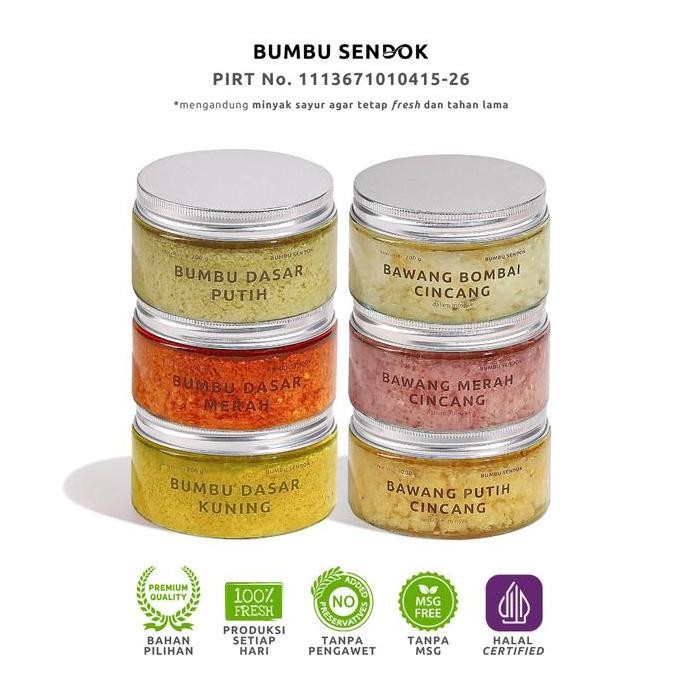 

Diskon! Paket Bumbu Sendok 6 Jar Bawang & Bumbu Dasar 200g Lengkap Masak Praktis
