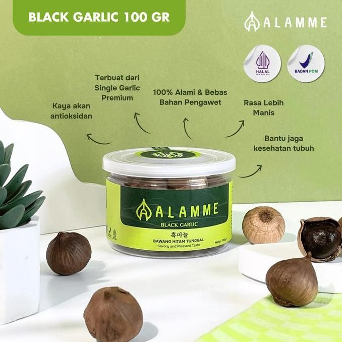 

Diskon! Black Garlic Alamme Premium 100gr - Bawang Hitam Tunggal Herbal Rempah