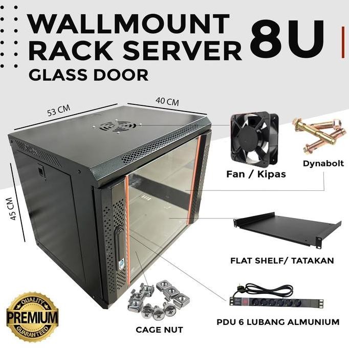 TERMURAH - Wallmount rack 8U murah / Rack Server 8U