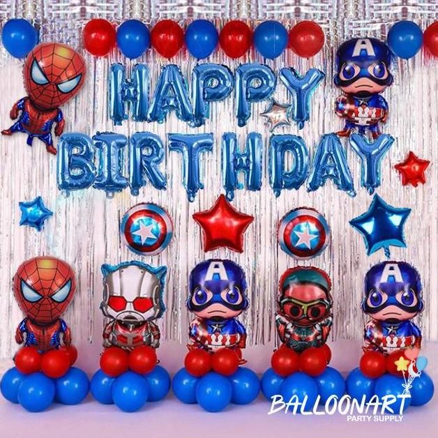 NEW AVENGERS PREMIUM DEKORASI SET/BALON FOIL/BALON KARAKTER