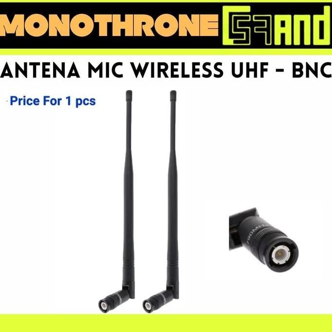 HARGA DISC - Antena Mic Microphone Wireless UHF BNC Sinyal Konektor Antena Nirkabel