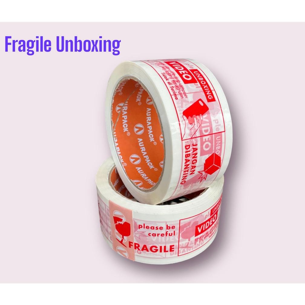 

Rd1- Lakban Unboxing 45 Mm X 50 Meter Fragile Unboxing Label Fragile