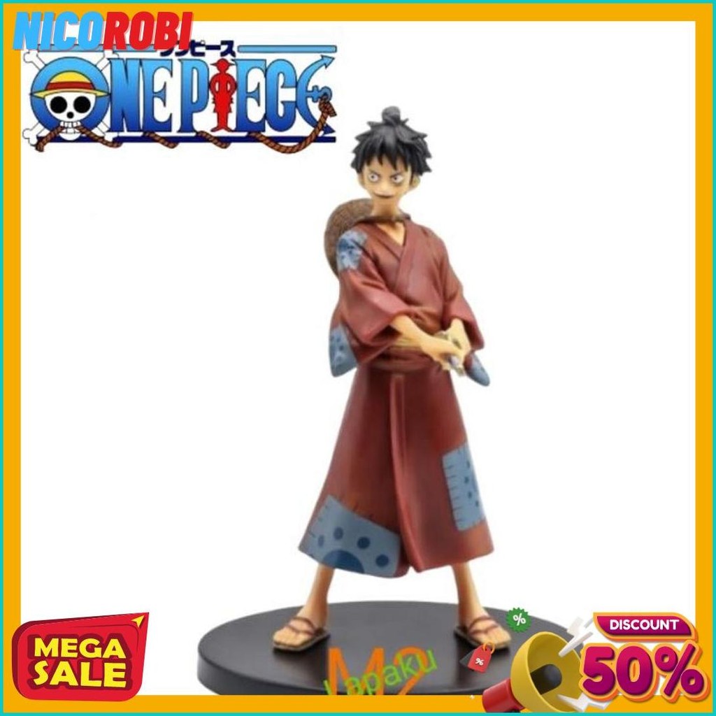 Action Figure Luffy Zoro One Piece Wano Kimono Diskon