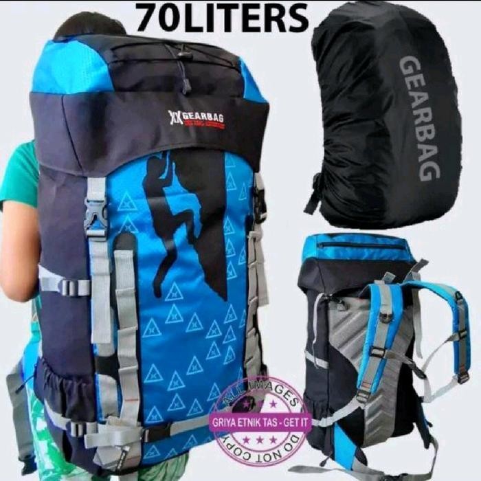 SO Tas Ransel Gunung 70Liter - Tas Gunung Pria Wanita 70L - Tas Camping - Tas Carrier Gearbag - Tas 