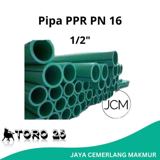 Pipa Ppr Pn 16 Toro 1/2 Inch / Pipa Pn 16 Ppr Toro 20 Mm / Pipa Pvc -Gratisongkir