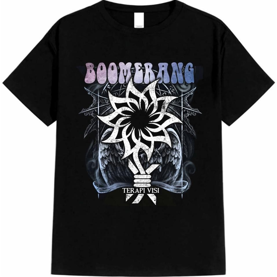 Promo Kaos Musik Boomerang Terapi Visi Baju Band T-Shirt Lengan Pendek