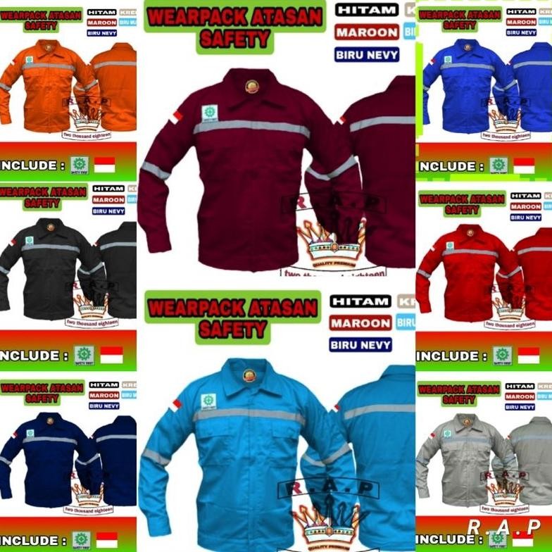 waerpack atasan proyek safety / baju kerja safety /kameja proyek / baju kerja lapangan