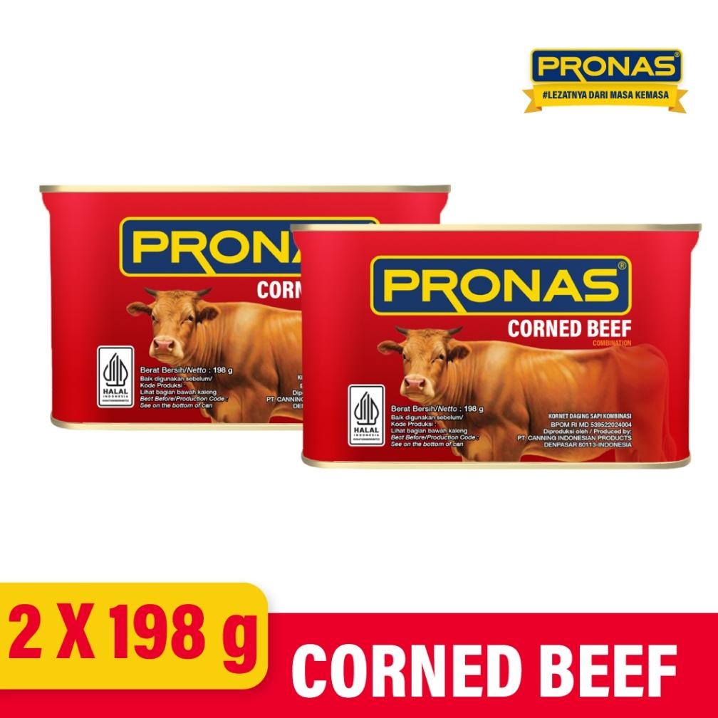 

NO_MORE Pronas Kornet Sapi Regular 198 g dalam kemasan Kaleng EOE bundling 2 pcs