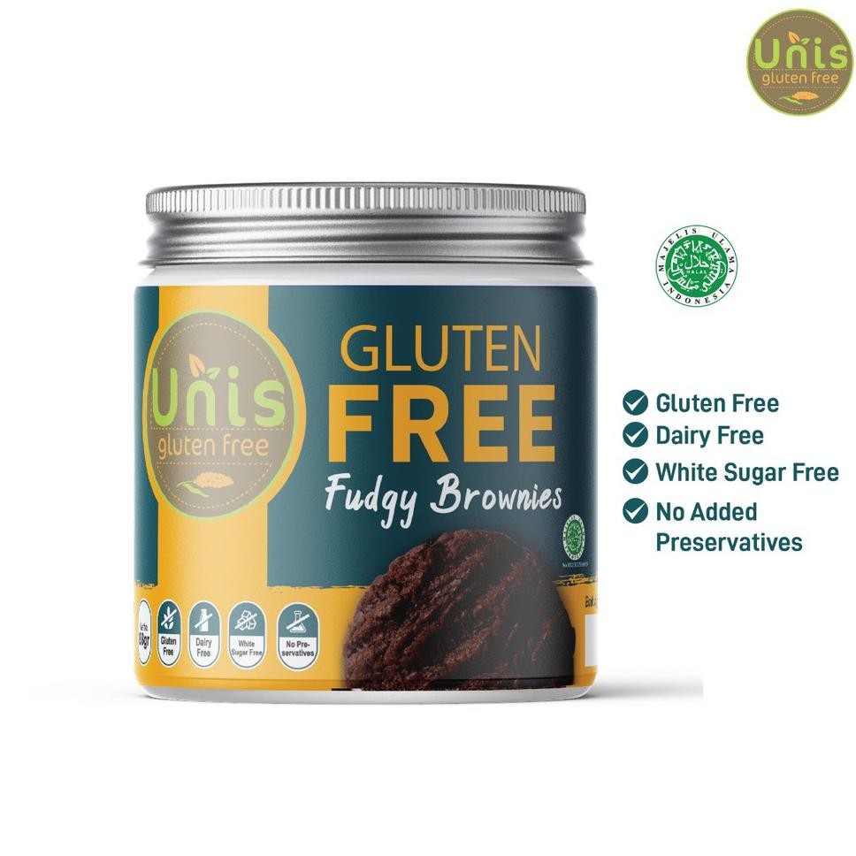 

Fudgy Brownies Cookies Gluten Free Dairy Free White Sugar Free Jar 88 Gram