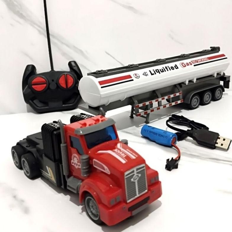 Ty-35 Rc Truk Tanki Oil Remot Control - Mainan Mobil Remote Kontrol Truck Tangki Oil Container Konta
